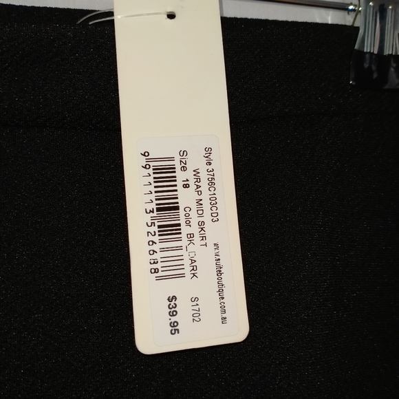 Suiteboutique Size 18 Black Pencil Midi Skirt NWT - Picture 8 of 12
